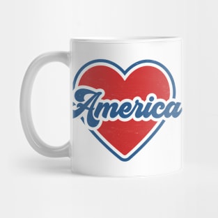 America: Groovy and Patriotic 4th of July Design Mug